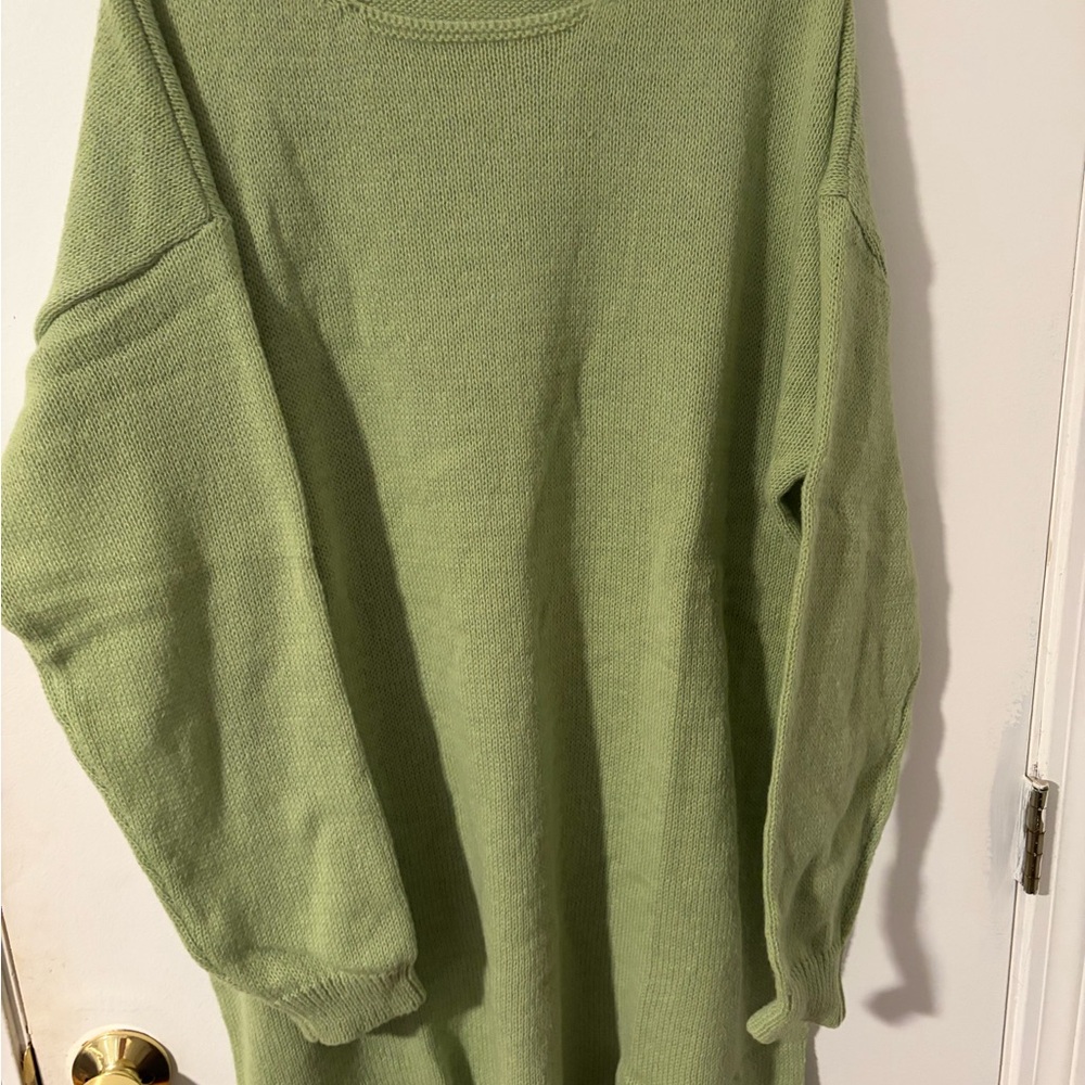 Light Green Knit Sweater 4XL